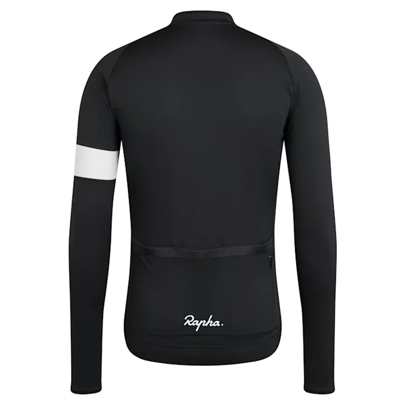 Rapha Mens Long Sleeve Core Cycling Jersey in Black Small-1